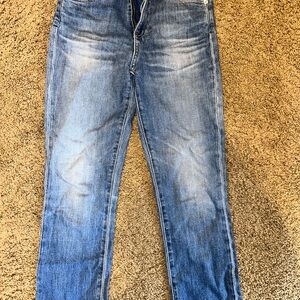 AG high rise straight jeans